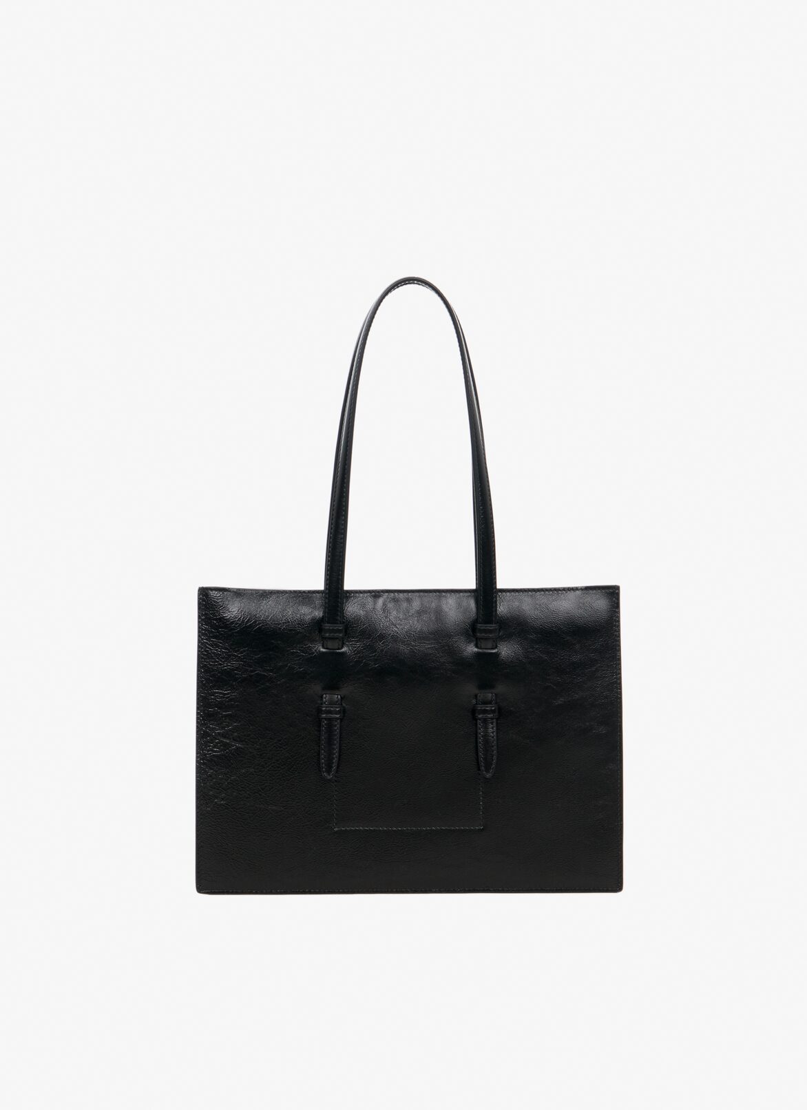 Flat Mina tote bag Small ALAÏA BLACK FLAT MINA TOTE BAG SMALL